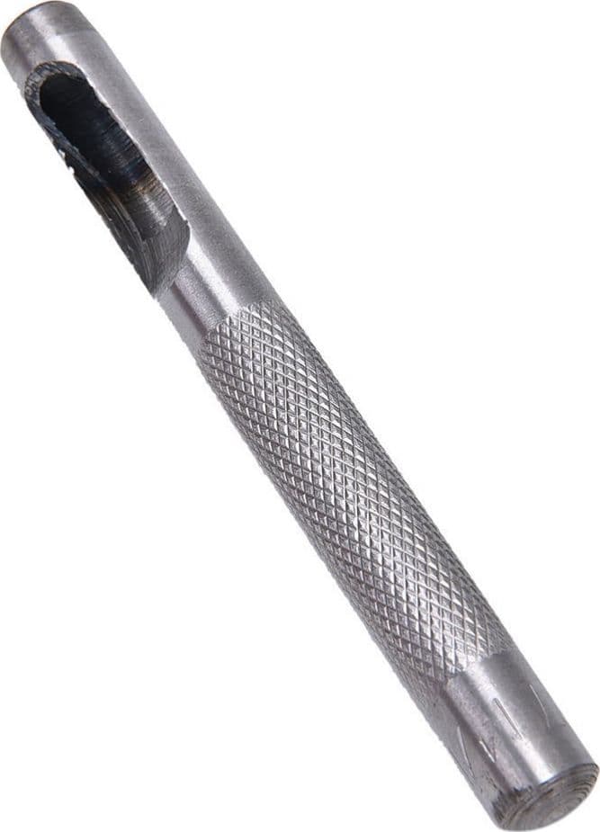 FUSTELLE IN ACCIAIO SET 5 PZ PER CUOIO LAMIERE STOFFA PLASTICA LEGNO PUNZONI - 3