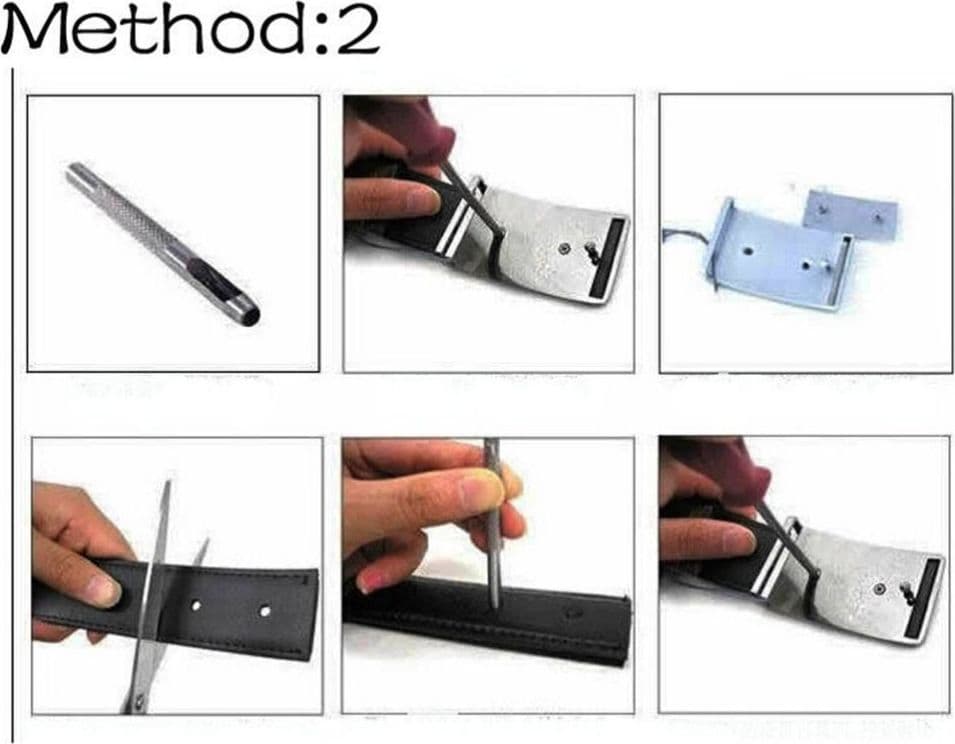FUSTELLE IN ACCIAIO SET 5 PZ PER CUOIO LAMIERE STOFFA PLASTICA LEGNO PUNZONI - 6