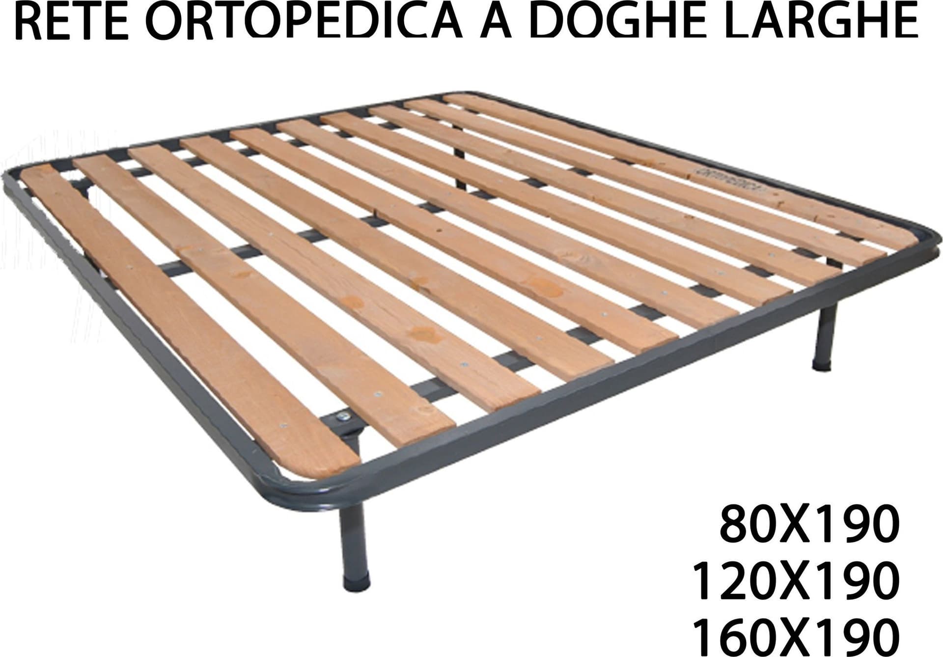 RETE RETI ORTOPEDICA ORTOPEDICHE A DOGHE LARGHE STRUTTURA TUBOLARE 10 LISTELLI - 2