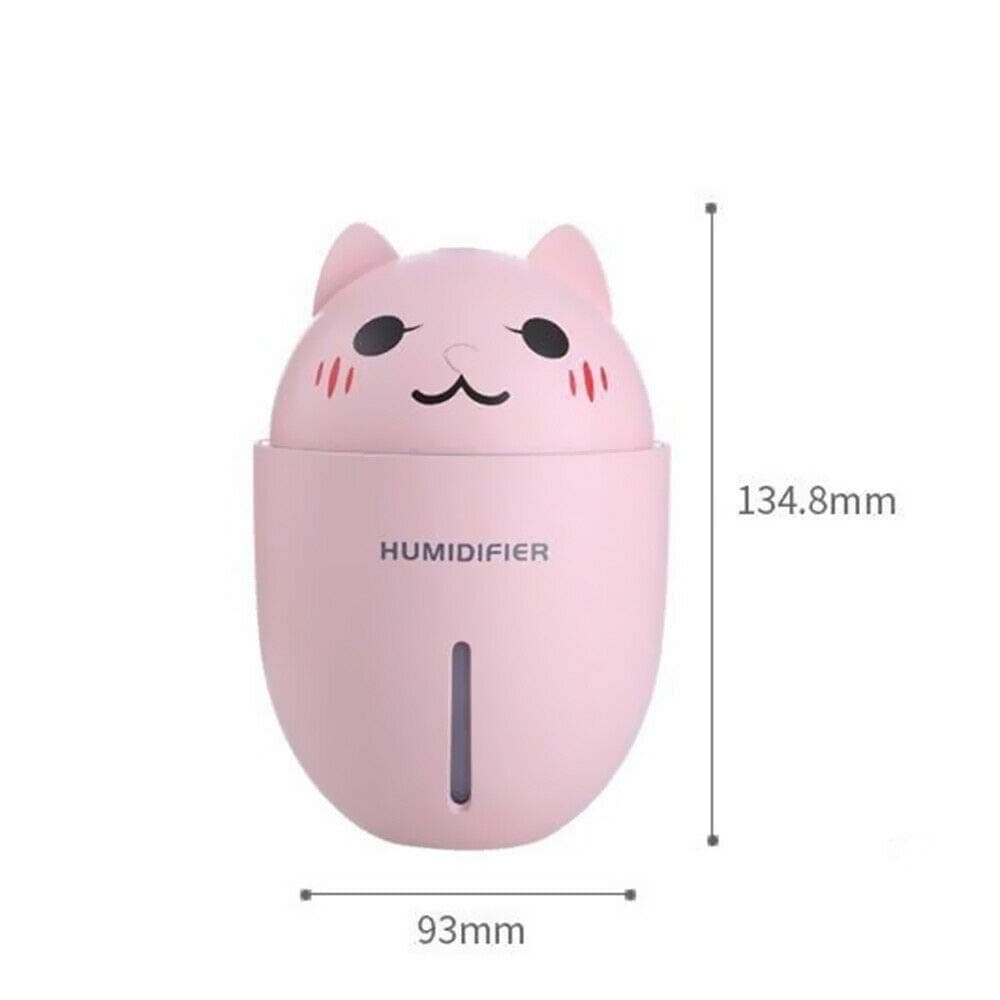 UMIDIFICATORE USB 3IN1 ULTRASUONI MICETTO GATTO 320ML AROMATERAPIA DIFFUSORE - 2