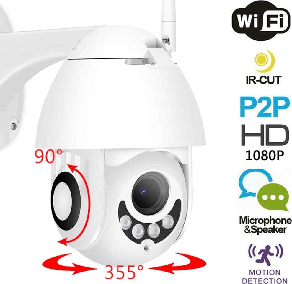 TELECAMERA IP CAMERA FULL HD 1080P WIRELESS MOTORIZZATA WIFI INTERNET DA ESTERNO - 5