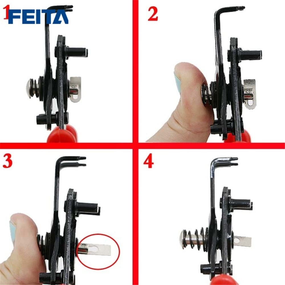 PINZA SEEGER PER FERMI APRI ANELLI ELASTICI INTERNI ESTERNI KIT SET 4 TESTE - 3