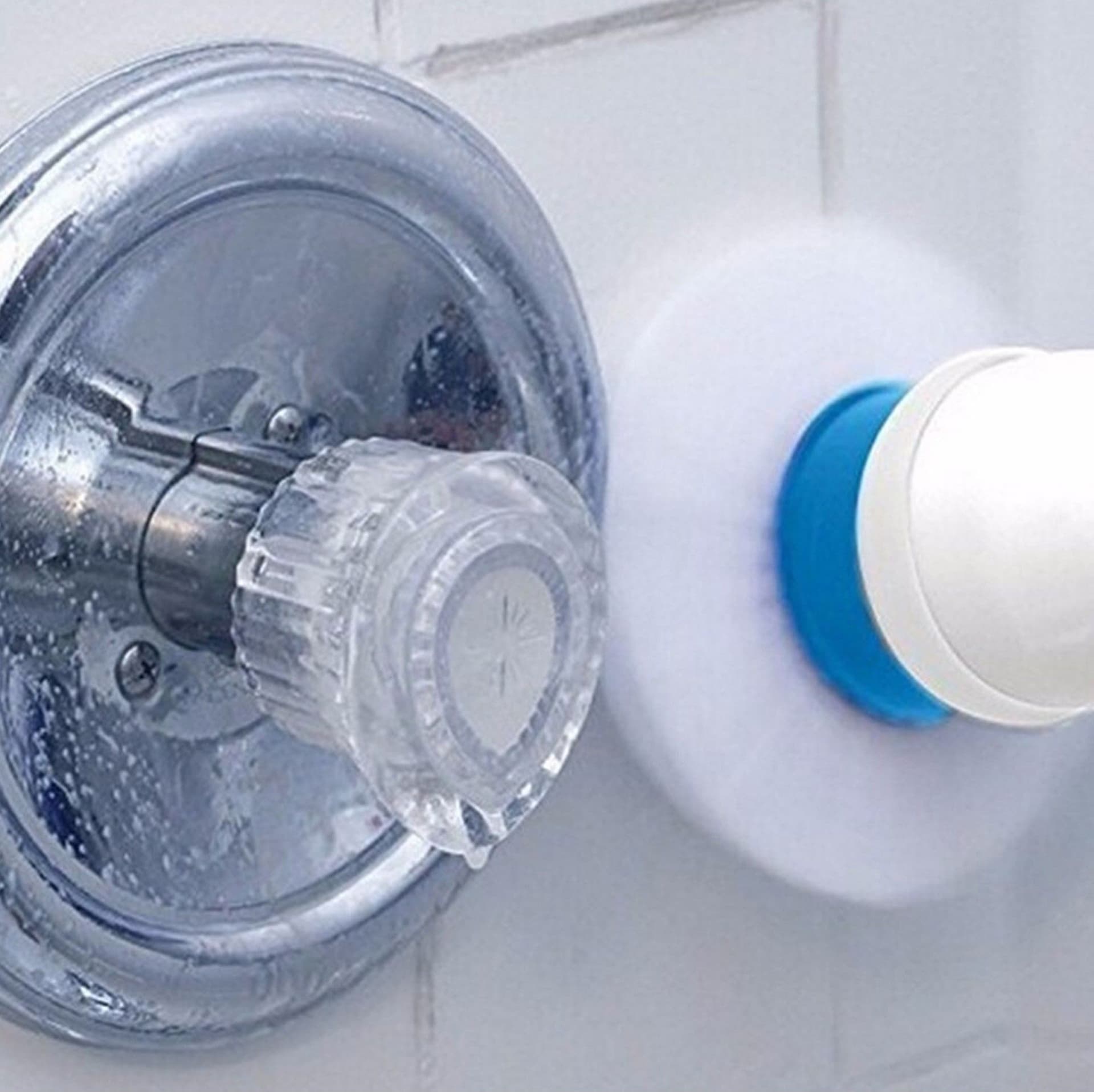 SPAZZOLONE SPAZZOLA ROTANTE CORDLESS RICARICABILE PER PULIZIA PIASTRELLE BAGNO - 3