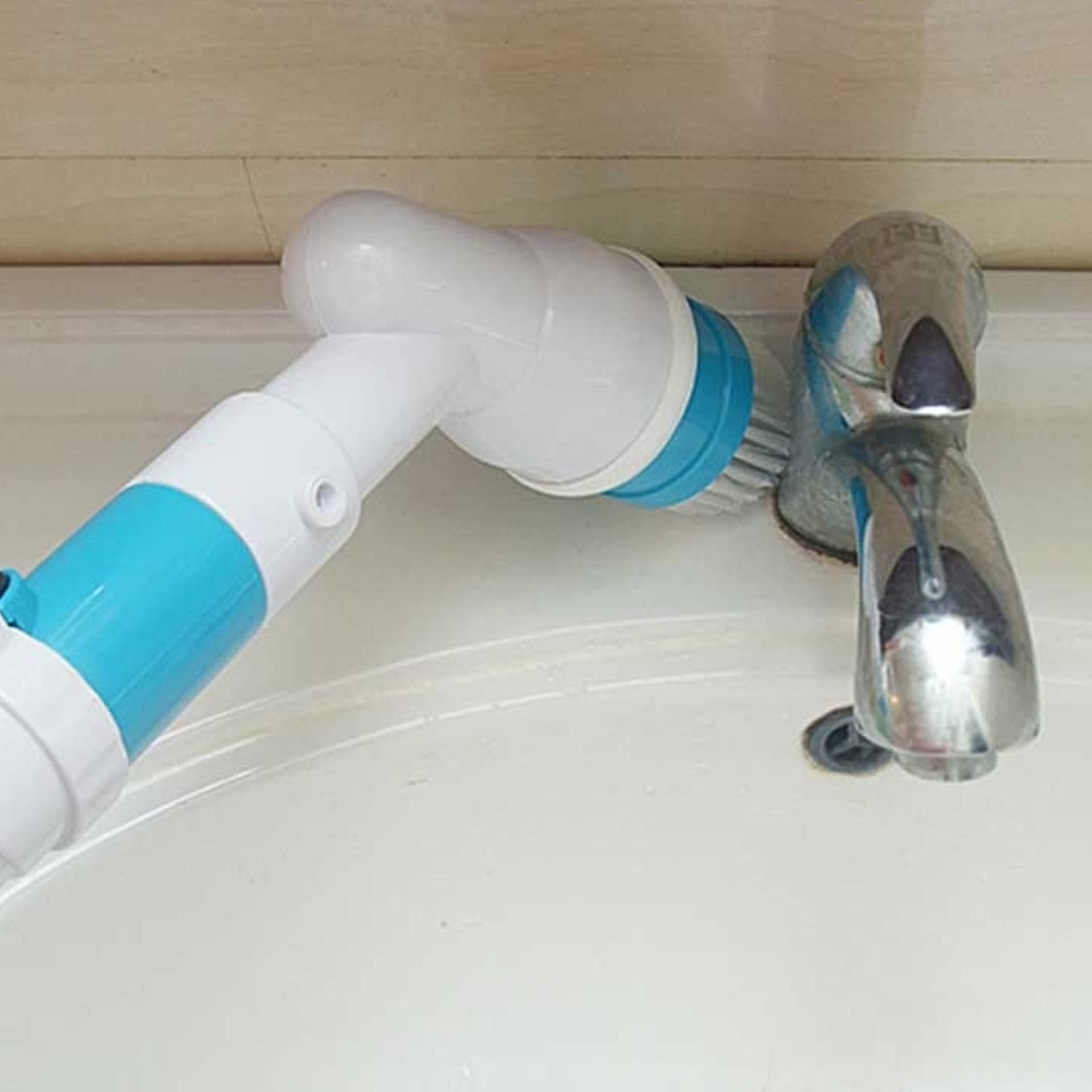 SPAZZOLONE SPAZZOLA ROTANTE CORDLESS RICARICABILE PER PULIZIA PIASTRELLE BAGNO - 5