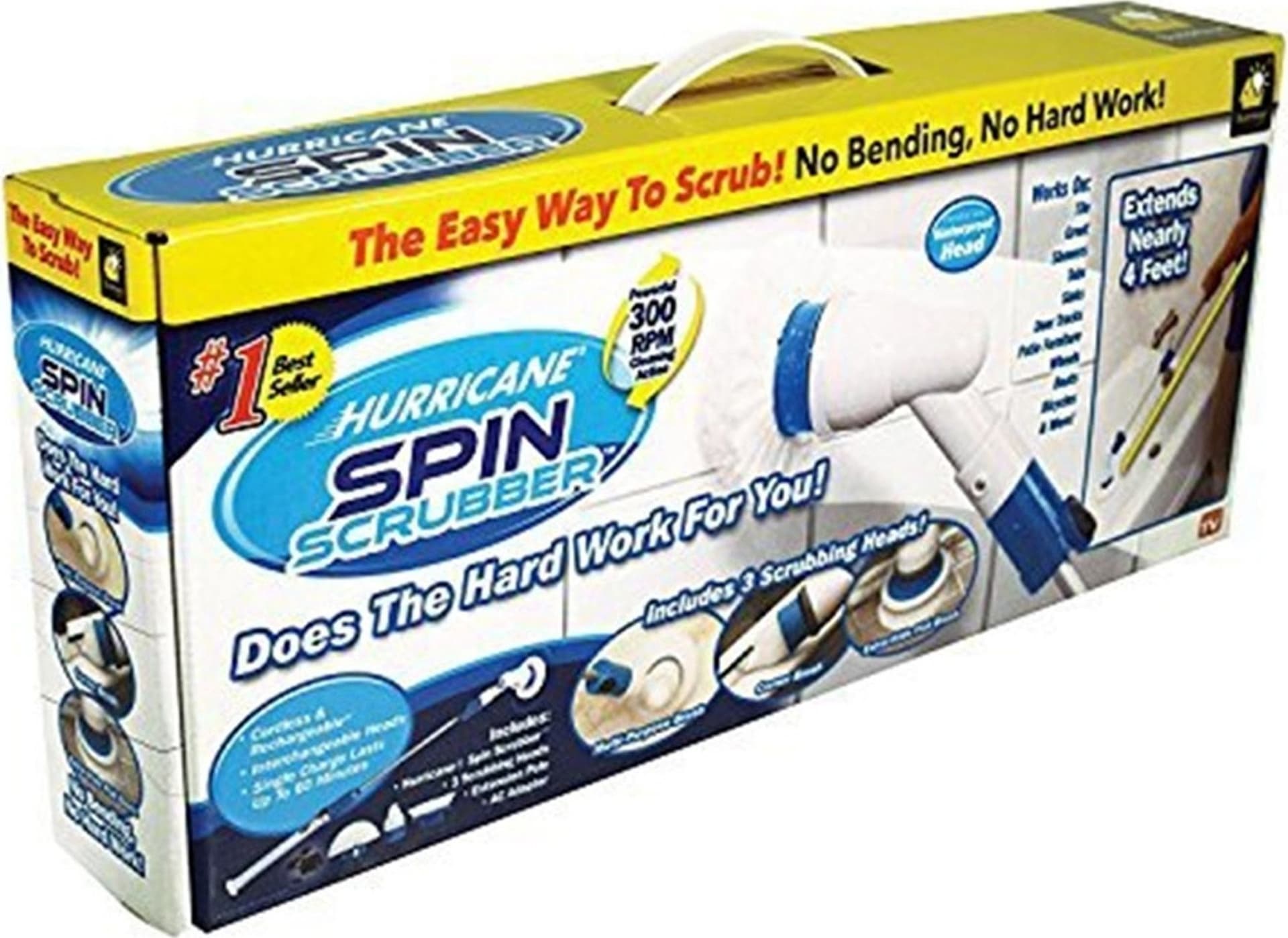 SPAZZOLONE SPAZZOLA ROTANTE CORDLESS RICARICABILE PER PULIZIA PIASTRELLE BAGNO - 6