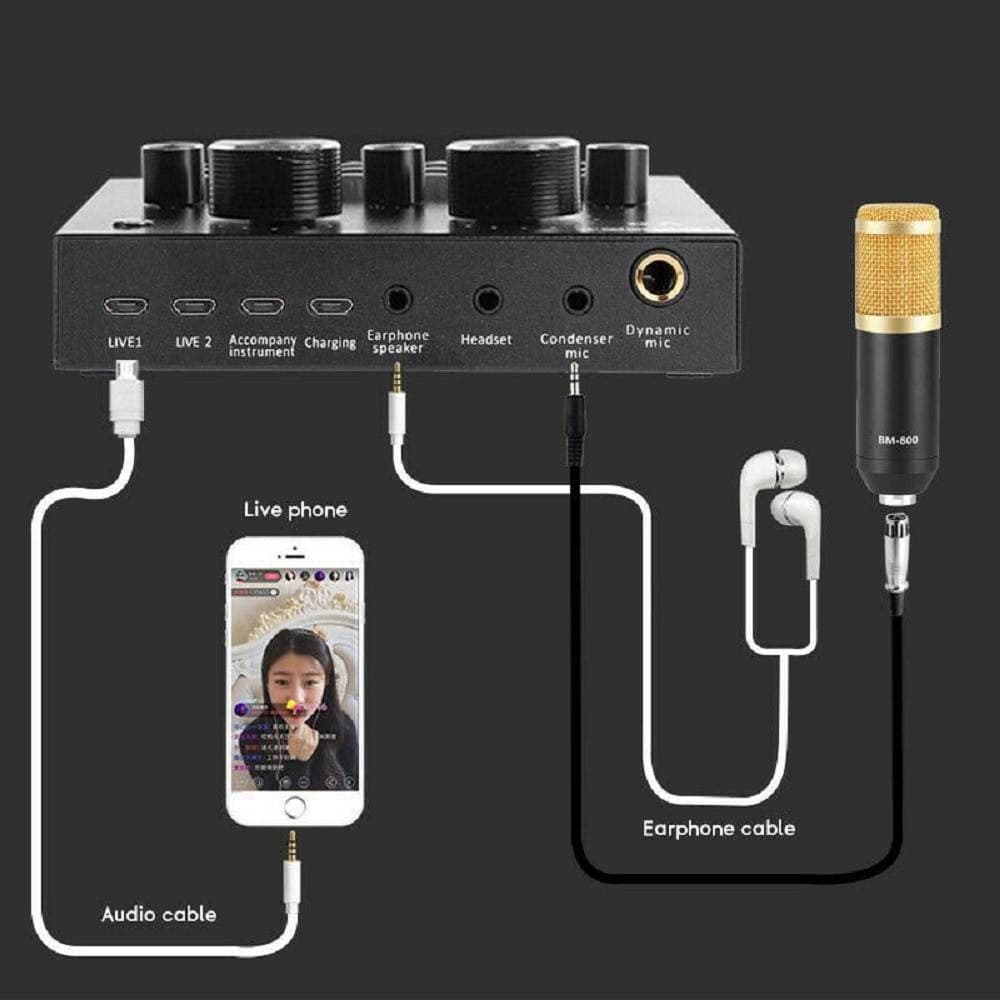 SCHEDA AUDIO ESTERNA BLUETOOTH PER DIRETTE STEAMING MIXER PC CELLULARE DAL VIVO - 6