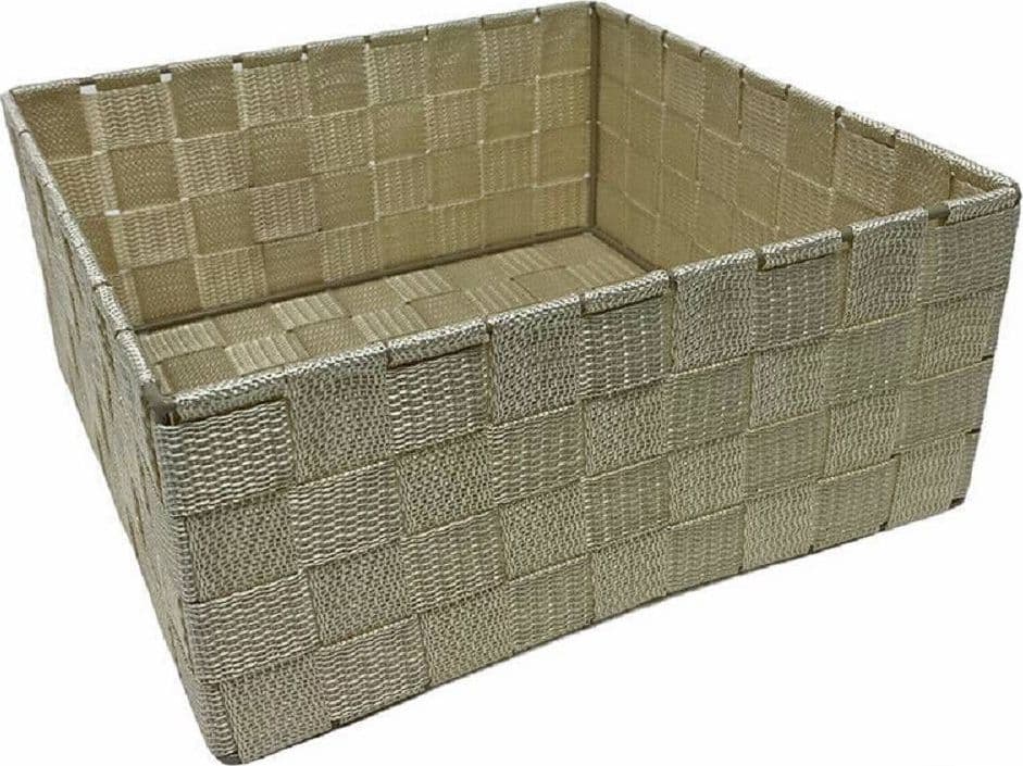 6 PZ SCATOLA IN TESSUTO CONTENITORI ORGANIZER BAGNO ARMADIO CASSETTI BEIGE 79152 - 4