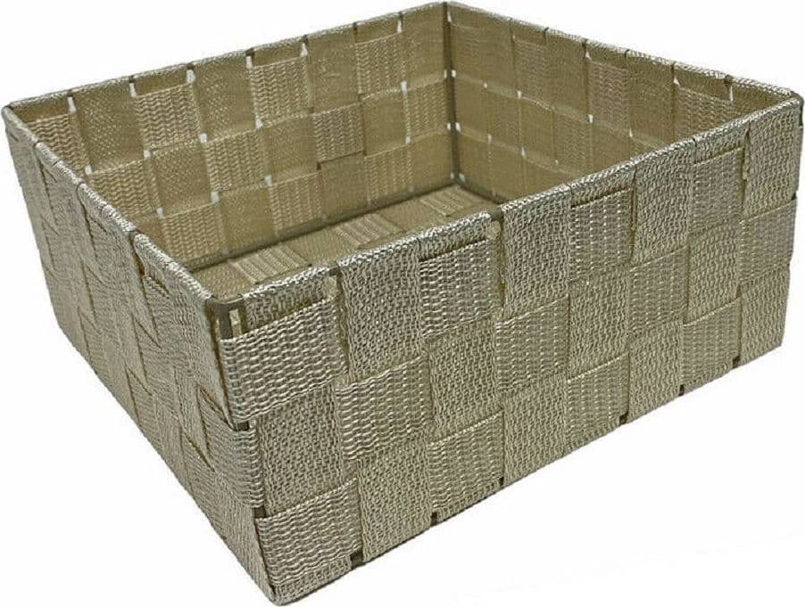 6 PZ SCATOLA IN TESSUTO CONTENITORI ORGANIZER BAGNO ARMADIO CASSETTI BEIGE 79152 - 5