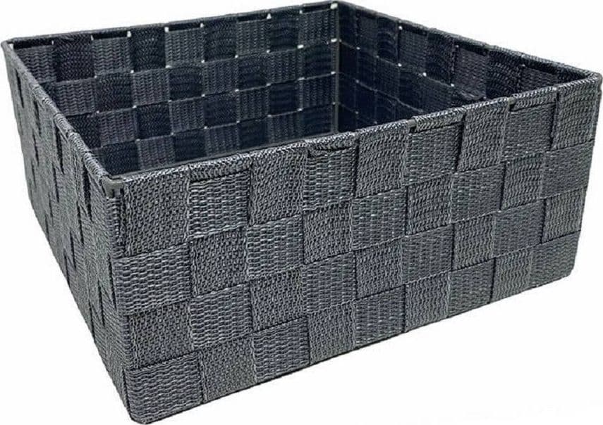 6PZ SCATOLA IN TESSUTO CONTENITORI ORGANIZER BAGNO ARMADIO CASSETTI GRIGIO 79151 - 3