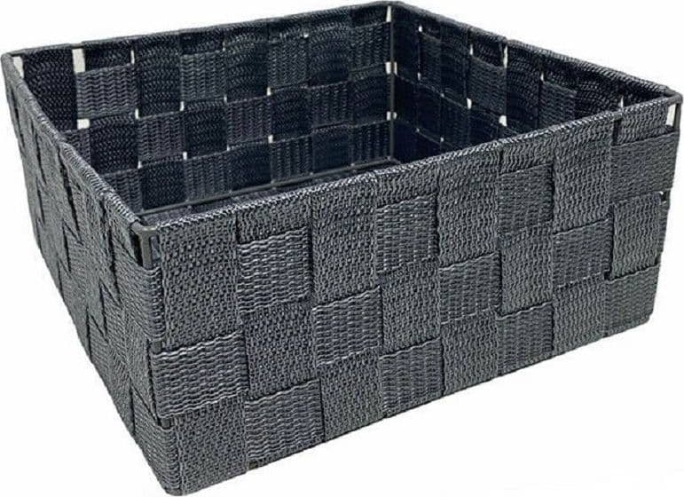 6PZ SCATOLA IN TESSUTO CONTENITORI ORGANIZER BAGNO ARMADIO CASSETTI GRIGIO 79151 - 4