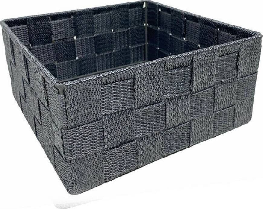 6PZ SCATOLA IN TESSUTO CONTENITORI ORGANIZER BAGNO ARMADIO CASSETTI GRIGIO 79151 - 5
