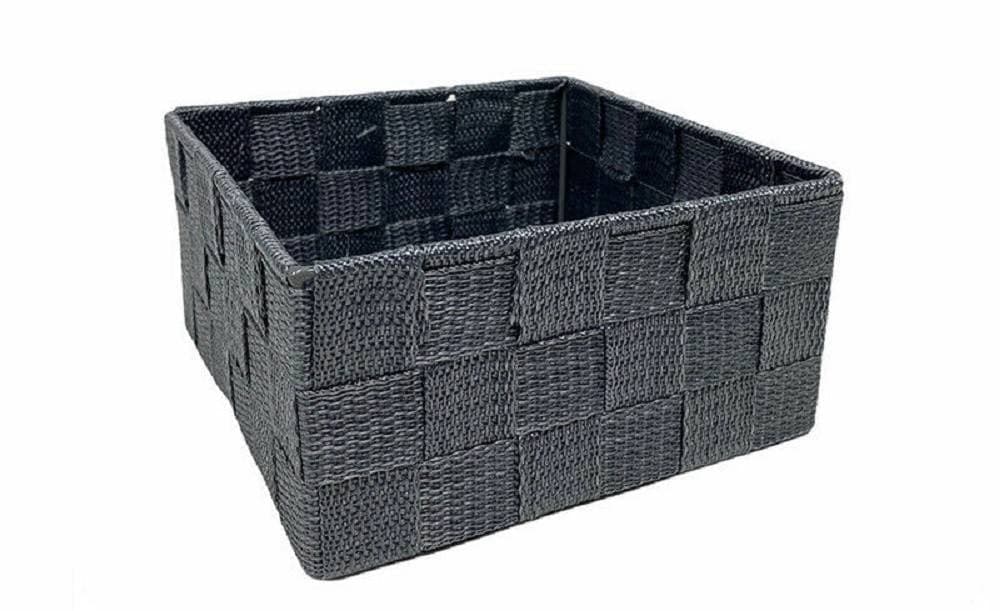 6PZ SCATOLA IN TESSUTO CONTENITORI ORGANIZER BAGNO ARMADIO CASSETTI GRIGIO 79151 - 6