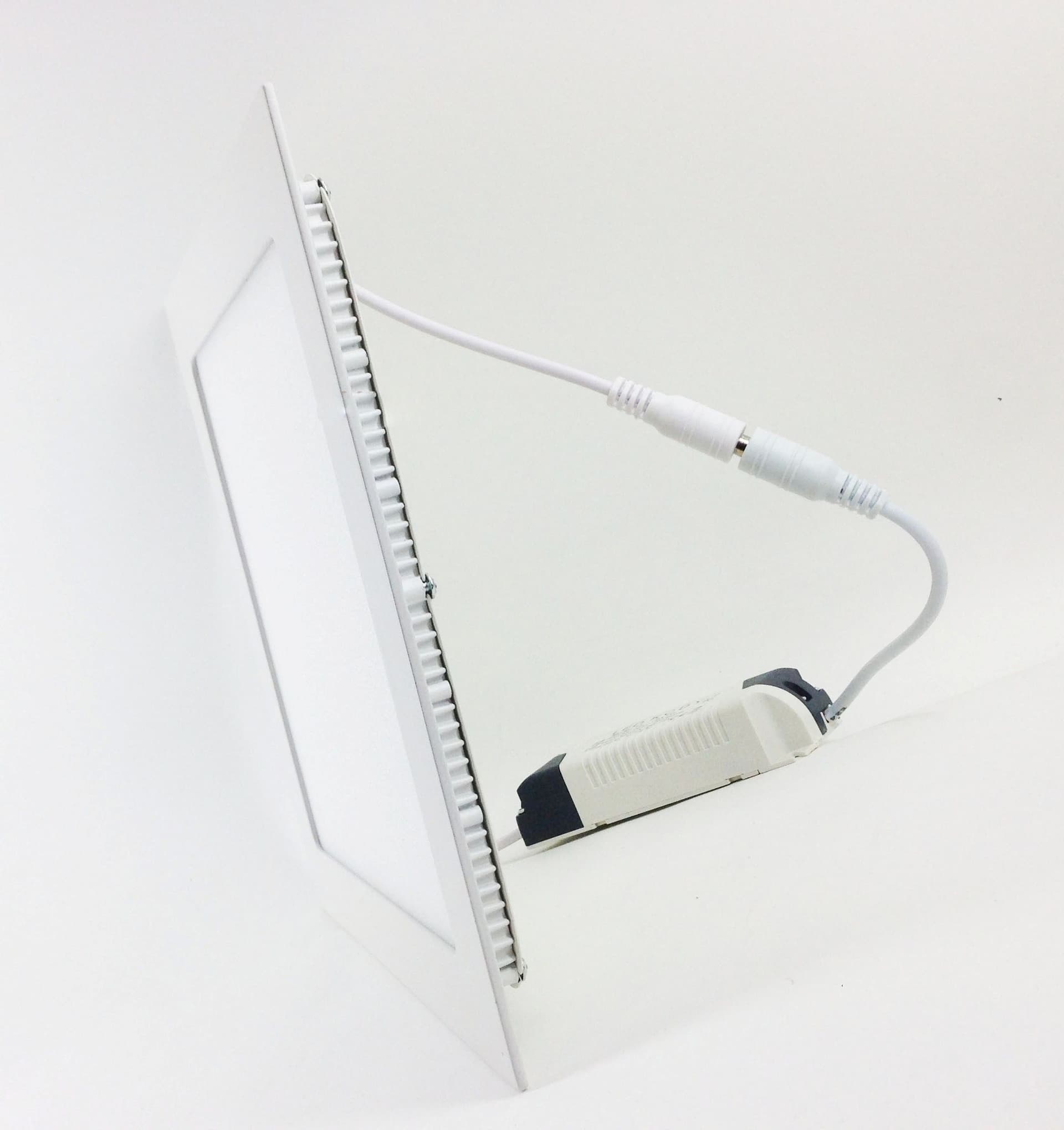 FARETTO LED 18W ULTRA SLIM QUADRATO INCASSO A MOLLA CON LED DRIVER 22.5CM - 5
