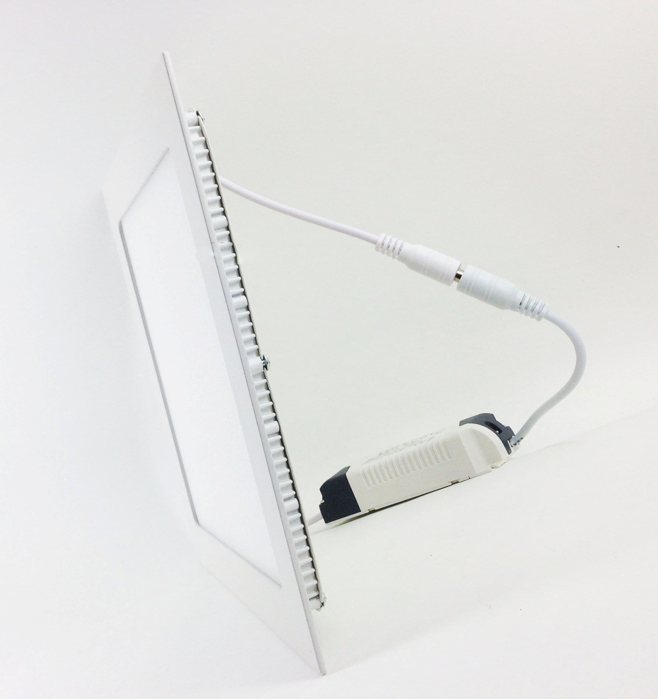 FARETTO LED 18W ULTRA SLIM QUADRATO INCASSO A MOLLA CON LED DRIVER 22.5CM - 5