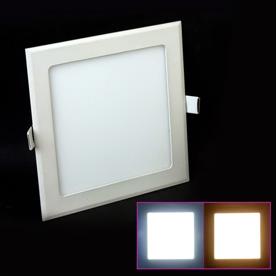 FARETTO LED 18W ULTRA SLIM QUADRATO INCASSO A MOLLA CON LED DRIVER 22.5CM - 7
