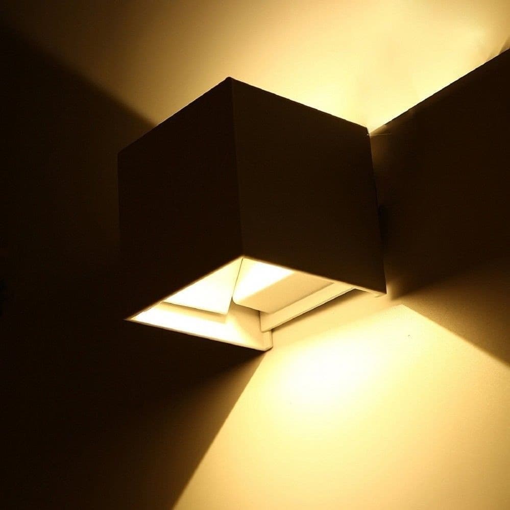 APPLIQUE CUBO LED 40W PER USO ESTERNO IP65 DOPPIA LUCE REGOLABILE 3600 LUMEN - 2