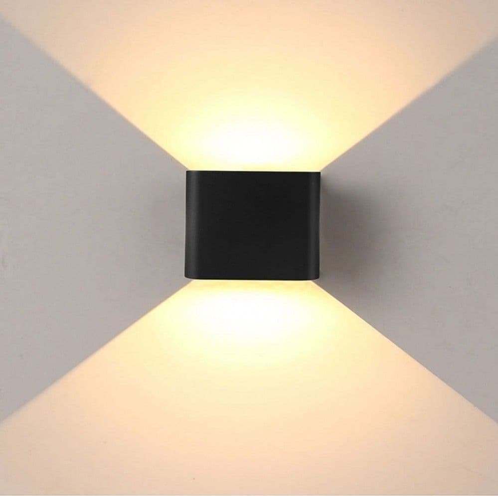 APPLIQUE CUBO LED 40W PER USO ESTERNO IP65 DOPPIA LUCE REGOLABILE 3600 LUMEN - 3