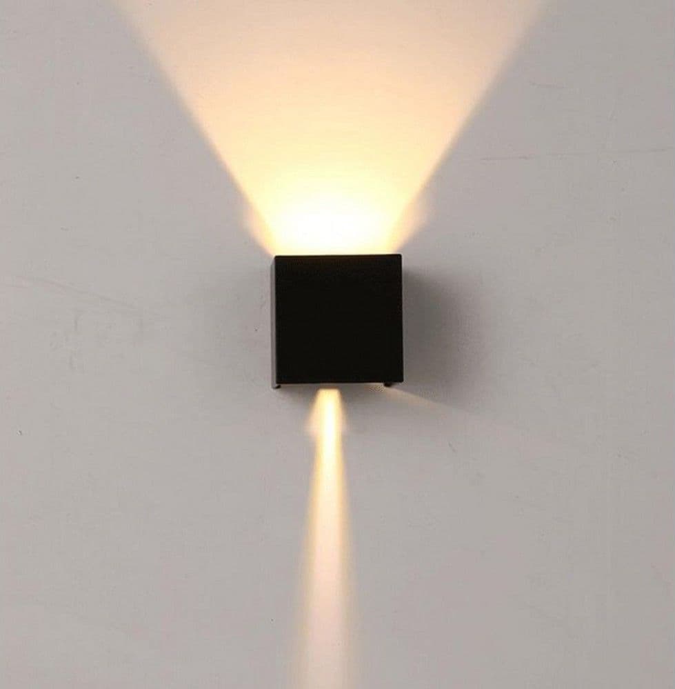 APPLIQUE CUBO LED 40W PER USO ESTERNO IP65 DOPPIA LUCE REGOLABILE 3600 LUMEN - 4