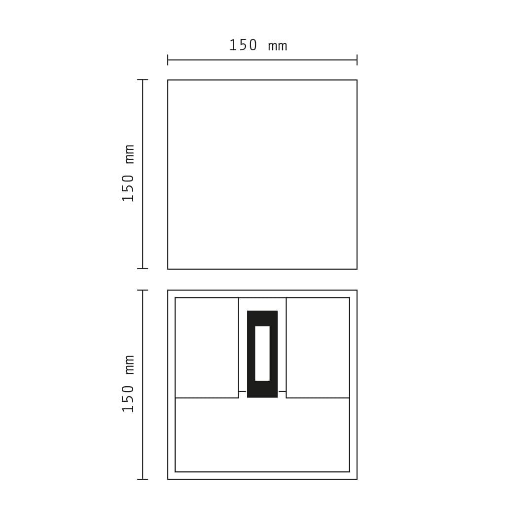 APPLIQUE CUBO LED 40W PER USO ESTERNO IP65 DOPPIA LUCE REGOLABILE 3600 LUMEN - 7