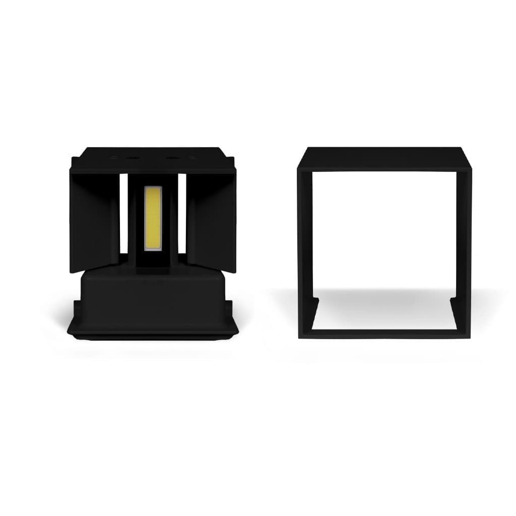 APPLIQUE CUBO LED 40W PER USO ESTERNO IP65 DOPPIA LUCE REGOLABILE 3600 LUMEN - 8