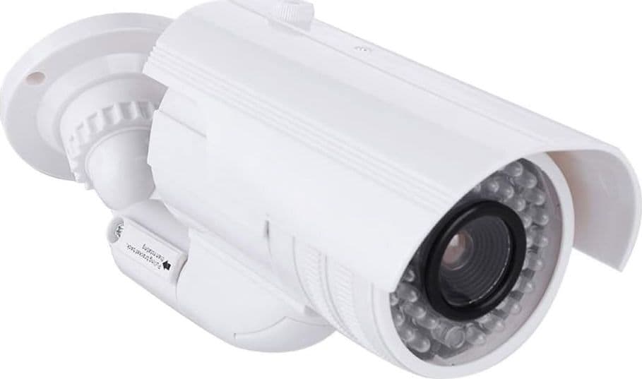 TELECAMERA FINTA DUMMY CON LED IR LAMPEGGIANTE CAMERA VIDEOSORVEGLIANZA STAFFA - 2