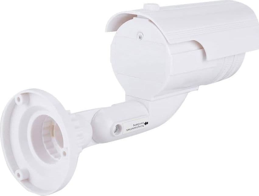 TELECAMERA FINTA DUMMY CON LED IR LAMPEGGIANTE CAMERA VIDEOSORVEGLIANZA STAFFA - 3