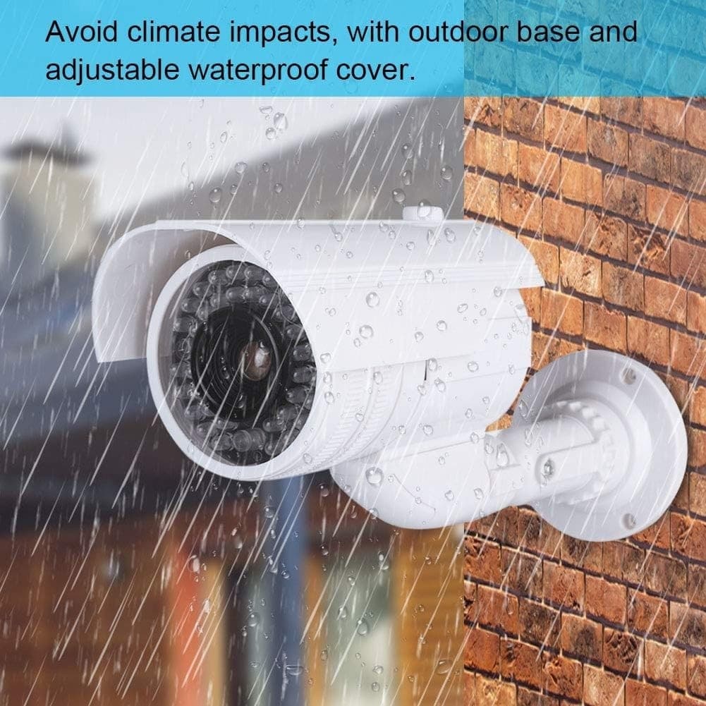 TELECAMERA FINTA DUMMY CON LED IR LAMPEGGIANTE CAMERA VIDEOSORVEGLIANZA STAFFA - 9