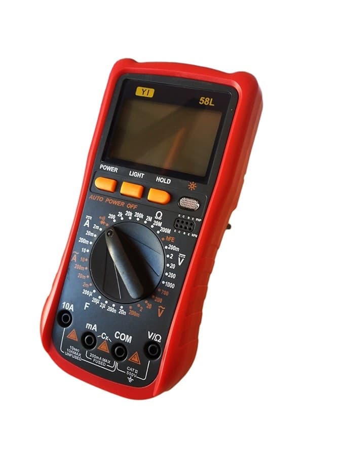 MULTIMETRO TESTER DIGITALE PROFESSIONALE VOLT AMPERE FARAD PUNTALI YI-58L - 4
