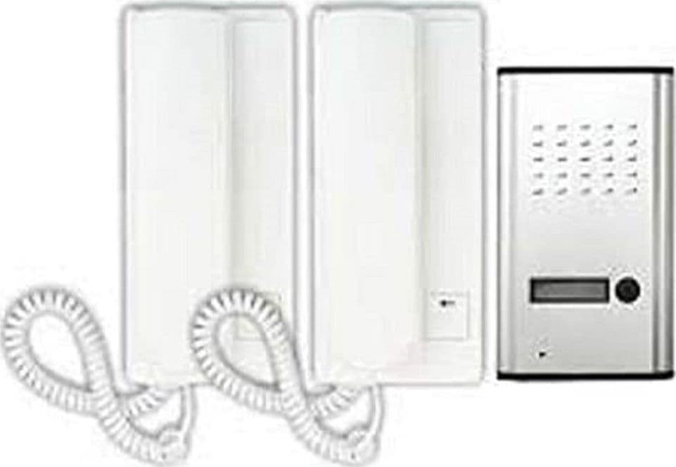 CITOFONO ESTERNI PARETE DOPPIA CORNETTA PULSANTE APERTURA CANCELLO 3208AA CW593 - 1