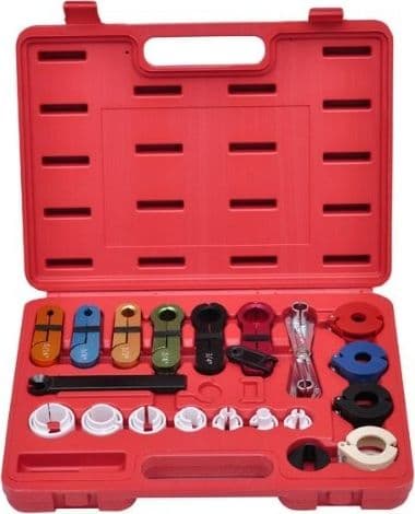 KIT SET SMONTAGGIO CONNETTORI CARBURANTE TUBO OLIO ARIA CONDIZIONATA IN VALIGIA - 2