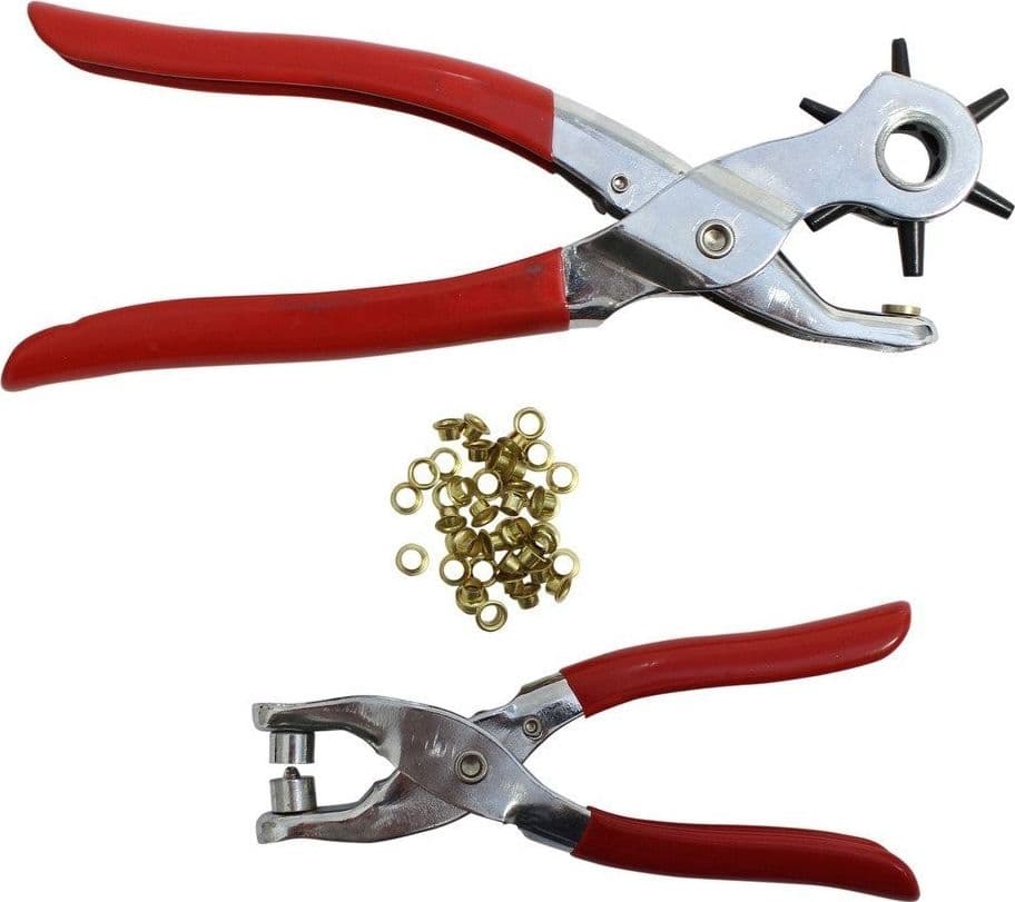 KIT PINZA FUSTELLATRICE + PINZA BORCHIE BUCHI CINTURE PELLE SCARPE BORCHIE