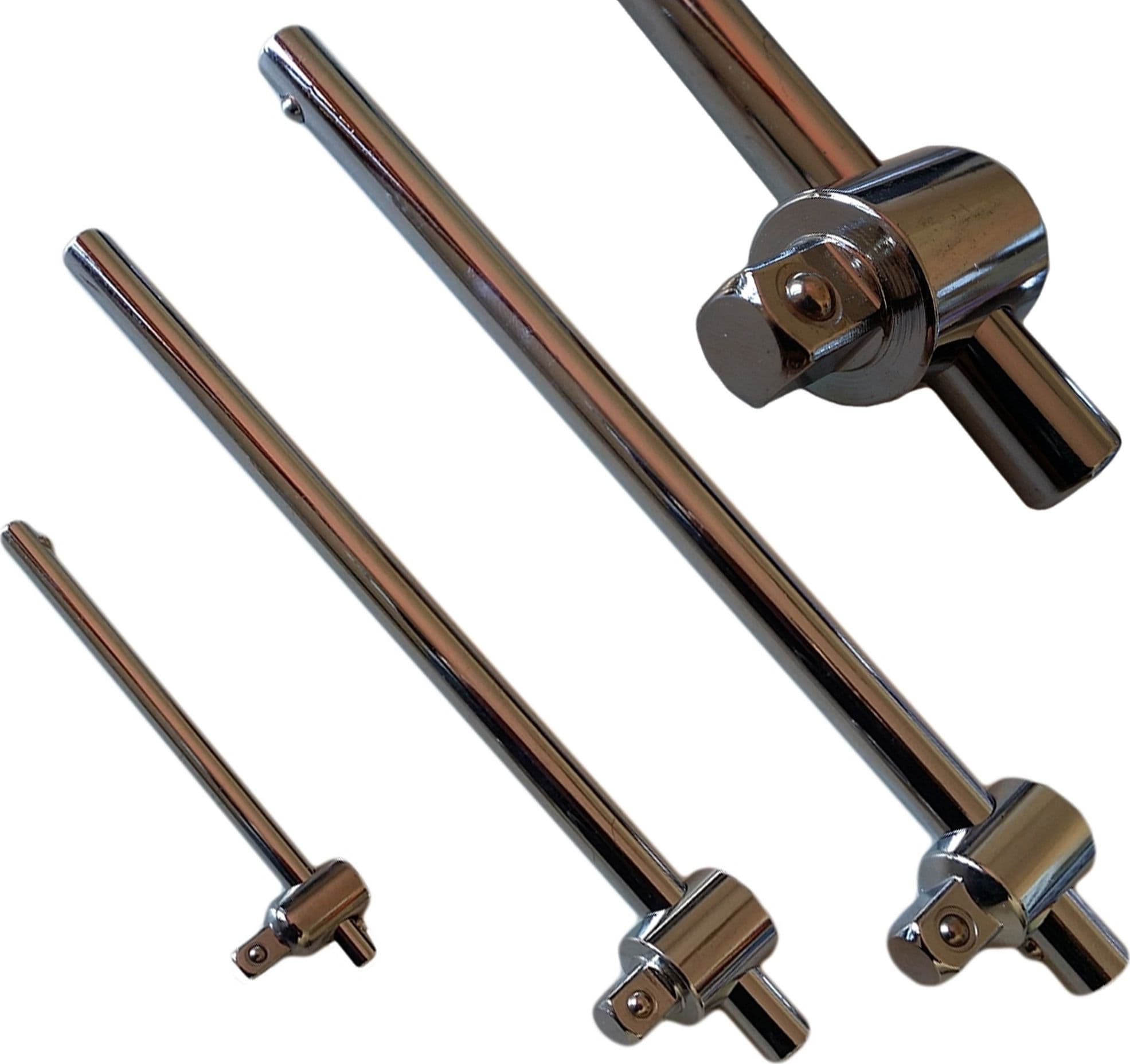 SET 3 PZ ASTA BARRA A T PER BUSSOLE TORX INNESTO 1/2" 3/8" 1/4" CROMO VANADIUM
