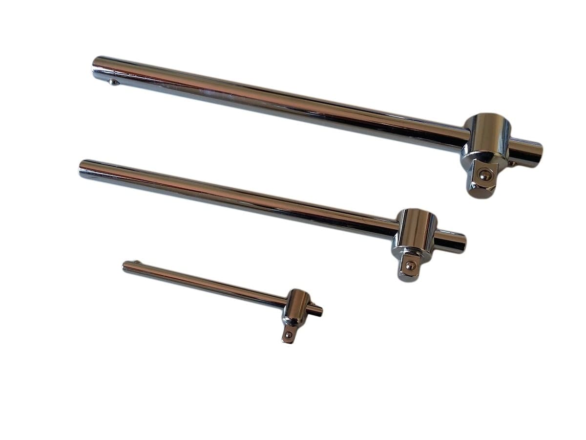 SET 3 PZ ASTA BARRA A T PER BUSSOLE TORX INNESTO 1/2" 3/8" 1/4" CROMO VANADIUM - 2