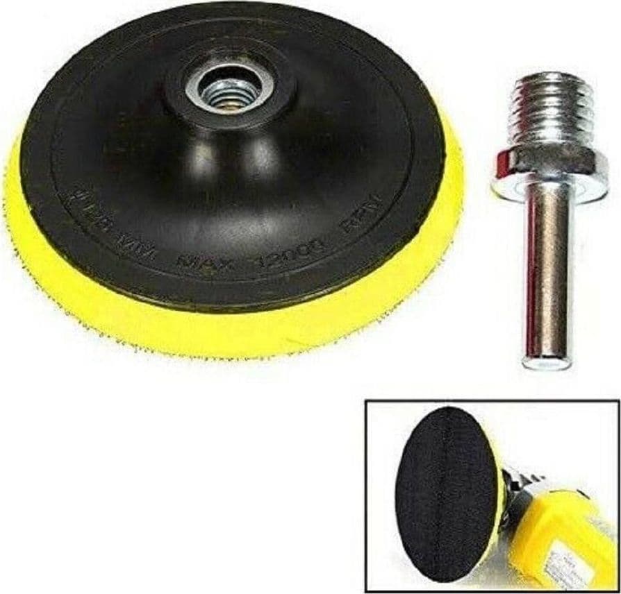 KIT 10 PZ SPUGNA LUCIDANTE CERATURA + ADATTATORE PER TRAPANO LUCIDATRICE 150MM - 10