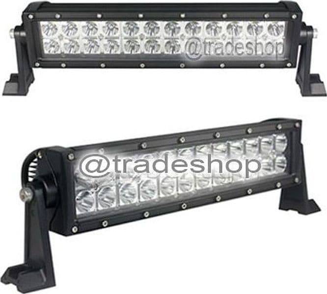 FARO LUCE LED BARRA D 72 120 240W INCLINABILI SUPPORTI 12V SUV AUTO PARAURTI - 5