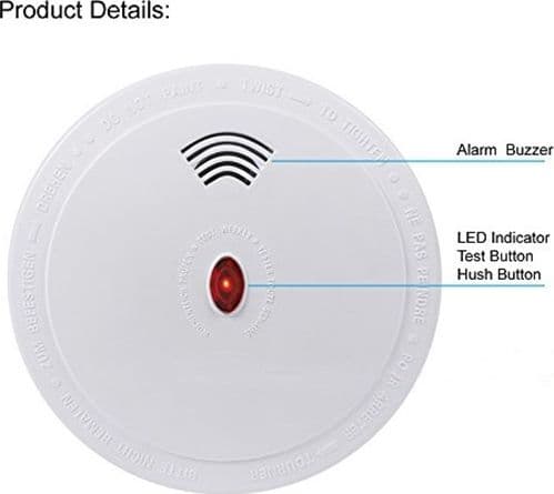 RILEVATORE SENSORE DI FUMO MONOSSIDO DI CARBONIO ALLARME ANTI INCENDIO BATTERIA - 2
