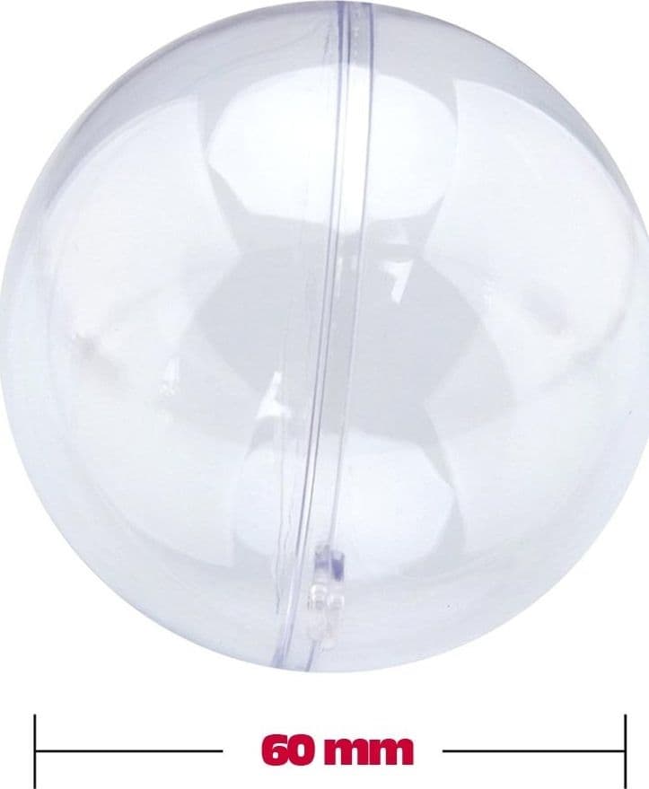 SFERE NATALIZIE PALLINE TRASPARENTI APRIBILI DA RIEMPIRE DECORAZIONE NATALE 3 PZ - 3