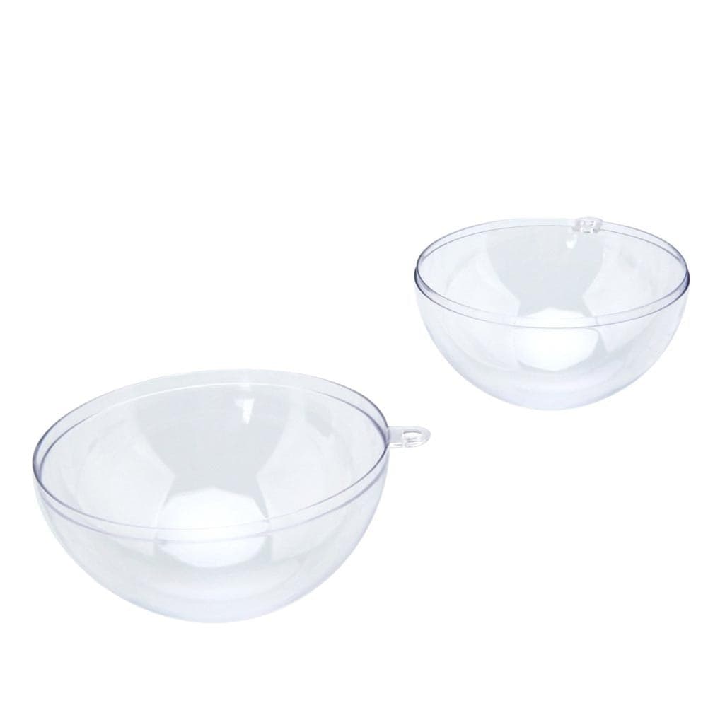 SFERE NATALIZIE PALLINE TRASPARENTI APRIBILI DA RIEMPIRE DECORAZIONE NATALE 3 PZ - 4