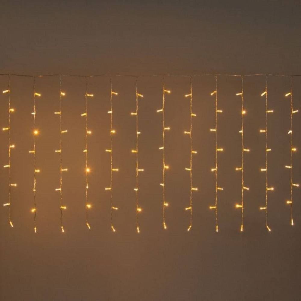 TENDA LUMINOSA DI NATALE LED ESTERNO LUCI 150 LED 5 MT X 0,75 CM BIANCO CALDO - 2