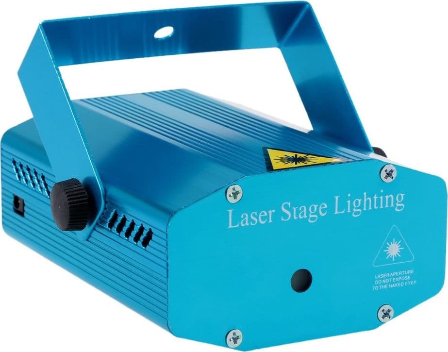 MINI PROIETTORE LUCE LUCI PER NATALE NATALIZIO MINI DJ VERDE ROSSO ILLUMINAZIONE - 2