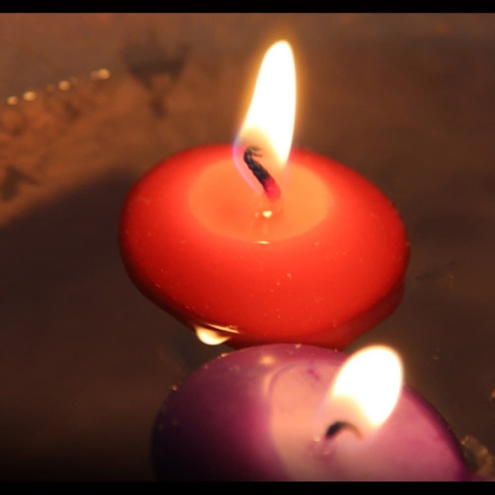 12 X CANDELINE GALLEGGIANTI ROSSE ROSSO MATRIMONIO DECORAZIONE TEALIGHT CANDELE - 4