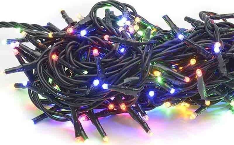CATENA LUCI A LED NATALIA 100 LED LUCCIOLE MULTICOLOR CON CONTROLLER 8 FUNZIONI - 2