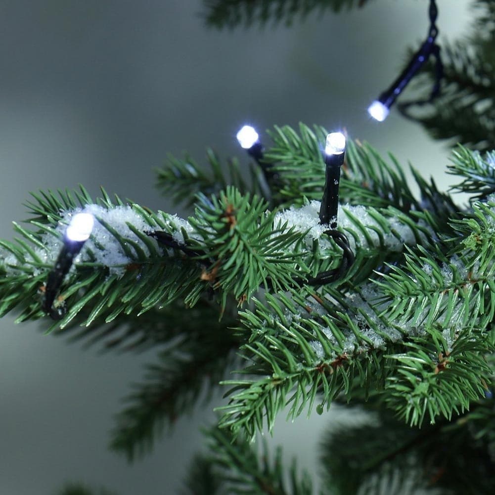 CATENA LUMINOSA 750 LUCI LED LUCCIOLE BIANCO FREDDO CONTROLLER 8FUNZIONI ESTERNO - 2