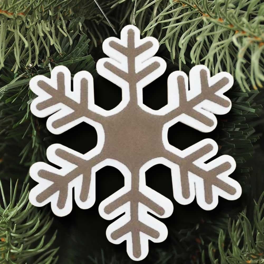 APPENDINO FIOCCO DI NEVE NATALE OVATTA E JUTA 44 CM DECORAZIONI NATALE - 2