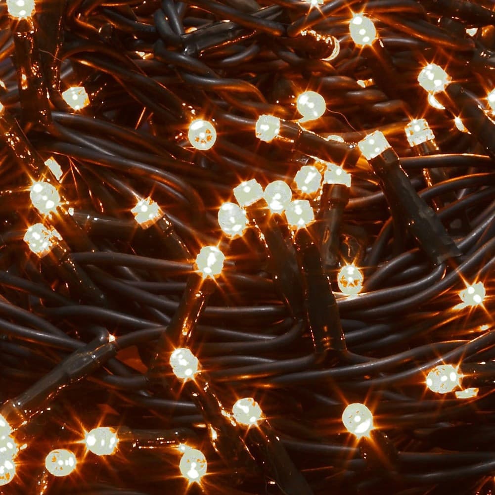CATENA LUMINOSA 660 LUCI LED LUCCIOLE BIANCO CALDO CON CONTROLLER 8 FUNZIONI - 2