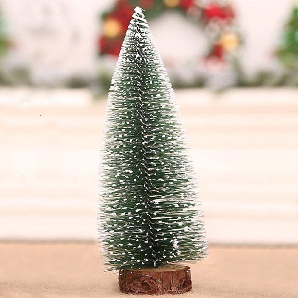 SET 5 ALBERELLI INNEVATI MINI ALBERO NATALE 26CM DECORAZIONI ADDOBBI NATALIZI - 2