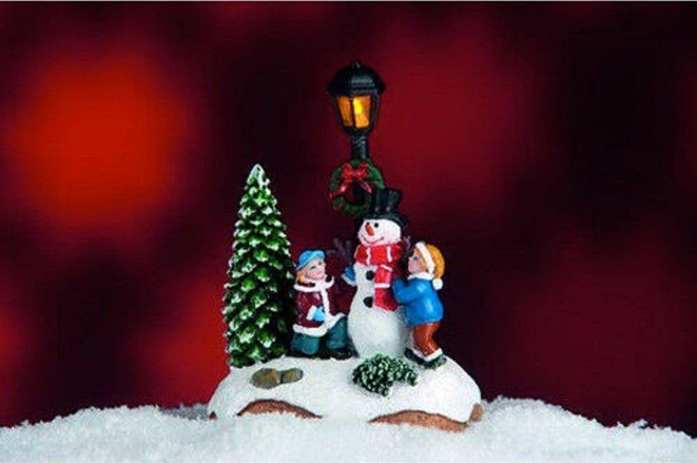 PAESAGGIO STATUETTE TEMA NATALIZIO DA 12,5 CM CON LUCE A LED VARI MODELLI - 3