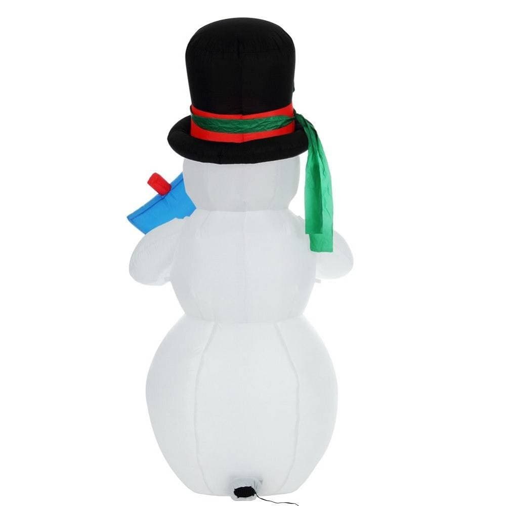 GONFIABILE PUPAZZO DI NEVE VIBRANTE 180 CM EFFETTO TREMOLIO CON LED PER ESTERNO - 3