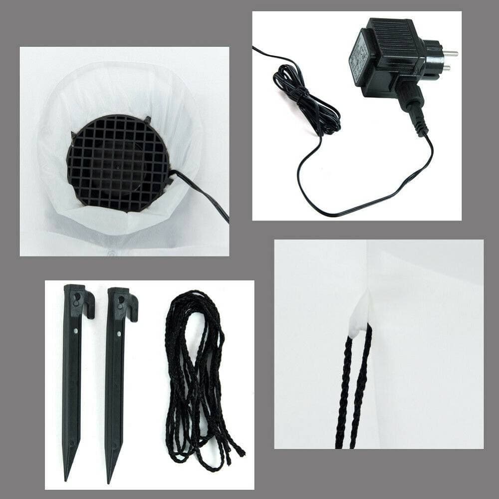 GONFIABILE PUPAZZO DI NEVE VIBRANTE 180 CM EFFETTO TREMOLIO CON LED PER ESTERNO - 5