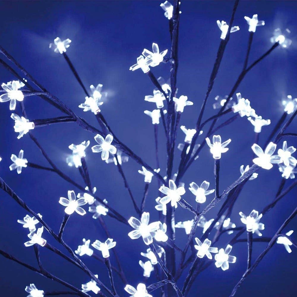 ALBERO DI NATALE LUMINOSO CILIEGIO PER ESTERNO 90 LED ALTEZZA 100 BIANCO FREDDO - 3